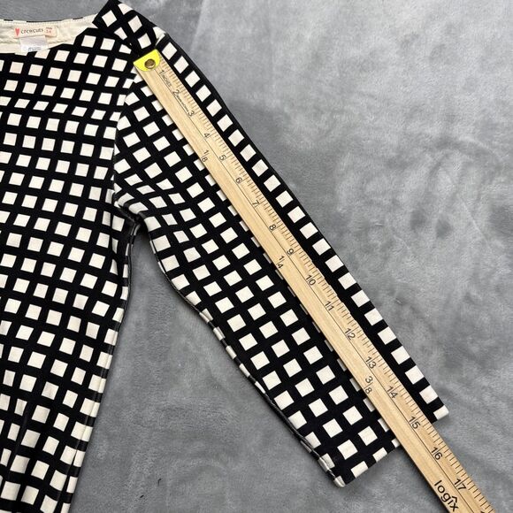 Crewcuts by J.Crew Girls Black White Checkered Dress Size 14 Cotton Blend - Picture 5 of 6